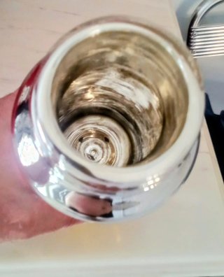 Thermos vintage oro argento