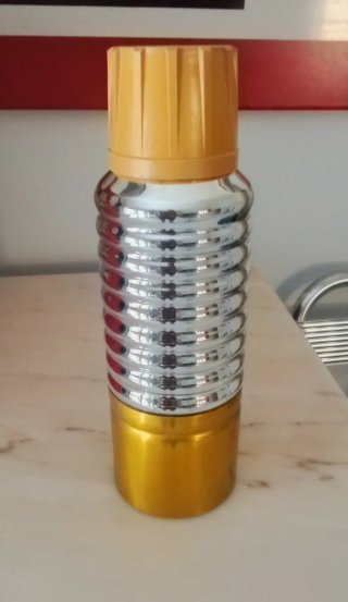 Thermos vintage oro argento