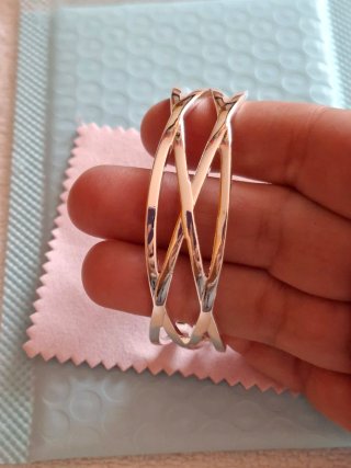 Pulsera de plata semiabierta