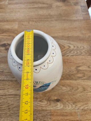 Vaso Sardo Ceramica Bianco Turchese