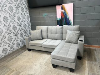 OFERTA NUEVO SOFA CHAISE LONGUE Y PUFF