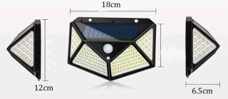 4 Faretti 100 LED Energia Solare Sensore Movimento