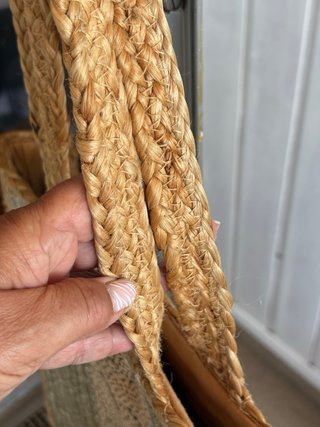 Bolso de cuerda natural y piel Potro