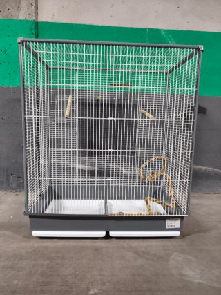 Jaula para pájaros grande con soporte