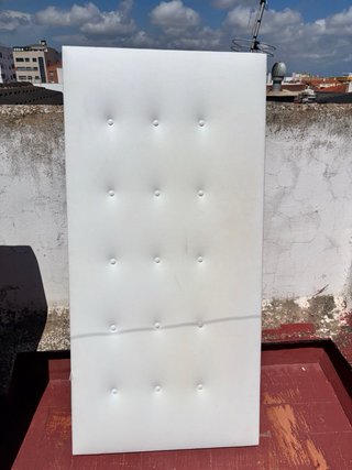 2 Cabeceros Cama Polipiel Blancos