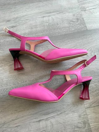 Tacones Hispanitas Rosa Tira Transparente