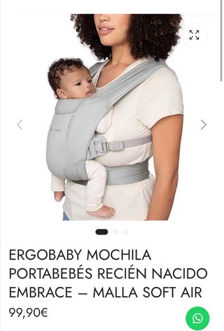 Ergobaby Mochila Portabebés Embrace Recién Nacido