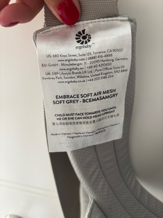 Ergobaby Mochila Portabebés Embrace Recién Nacido