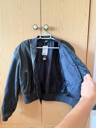 Chaqueta de cuero marrón