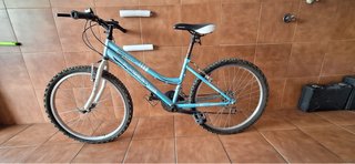Bicicleta de montaña azul