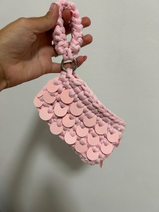 Mini Pochette fatta a mano con paillettes