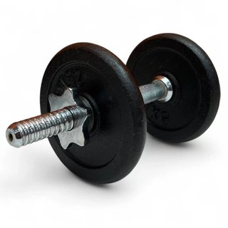 KIT MANCUERNAS AJUSTABLES 15KG + DOS BARRAS +4 AJUSTES