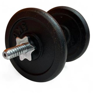 KIT MANCUERNAS AJUSTABLES 15KG + DOS BARRAS +4 AJUSTES