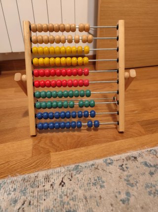 Ábaco de madera educativo