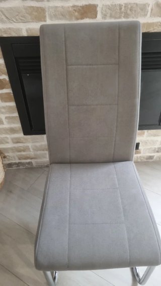 Mesa Rectangular + 6 Sillas Grises
