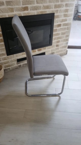 Mesa Rectangular + 6 Sillas Grises