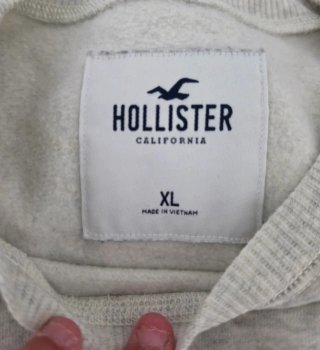Sudadera Hollister Gris y Blanca