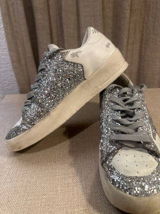 Zapatillas Golden Goose Mujer Plata/Blanco
