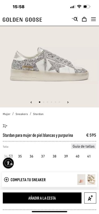 Zapatillas Golden Goose Mujer Plata/Blanco