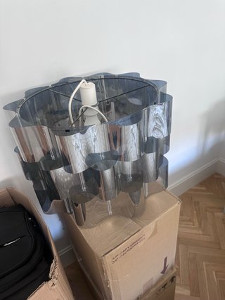 Lámpara de techo IKEA metal plateado