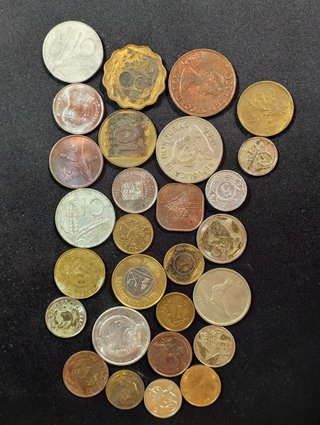 Collezione di monete antiche da vari paesi
