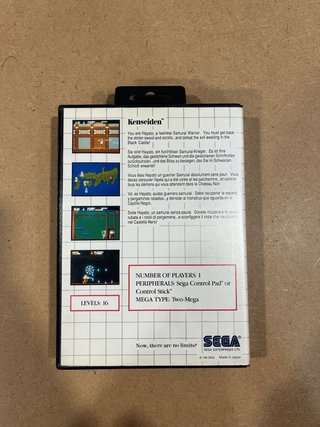 Kenseiden SEGA Master System