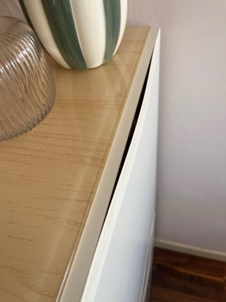 Mueble Besta Ikea Blanco y Cristal