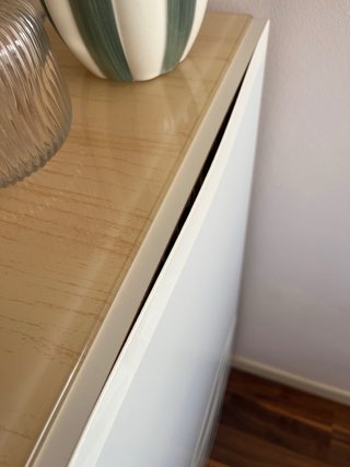 Mueble Besta Ikea Blanco y Cristal