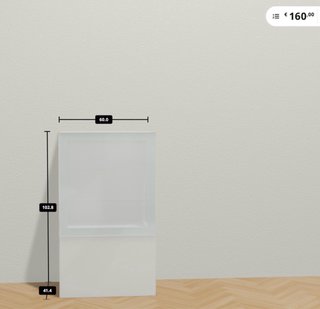 Mueble Besta Ikea Blanco y Cristal
