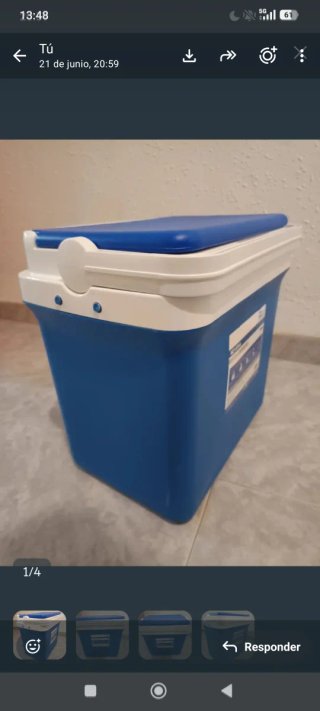 Nevera portátil azul 25L