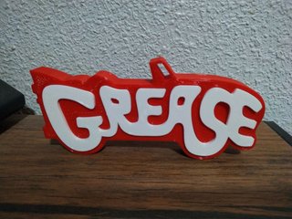 Letrero coche Grease 3D