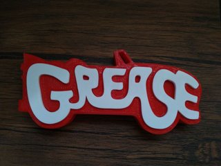 Letrero coche Grease 3D