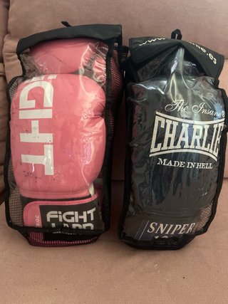 Guantes de Boxeo Fightland 8oz Rosas
