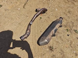 Colector y escape silencioso KTM exc f 250 4t