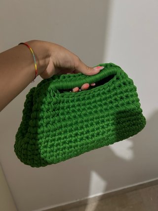 Borsa fatta a mano verde