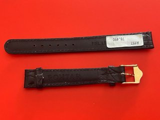 CORREA DE RELOJ DE PIEL NEGRA