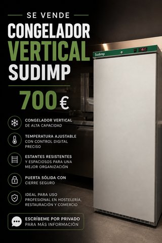 Congelador Vertical Sudimp 700€