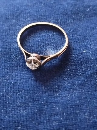 Anillo oro 18k diamante talla brillante
