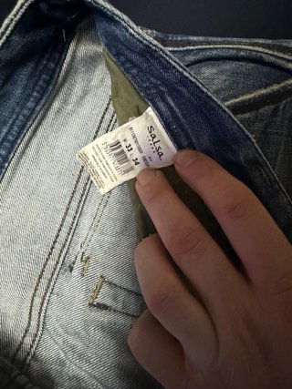 Pantalón Salsa Hombre Vintage Azul