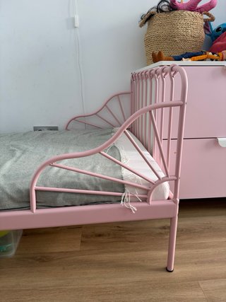 Cama infantil sin extensible rosa