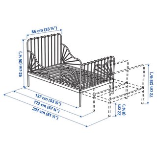 Cama infantil sin extensible rosa