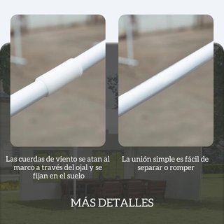Cenador Jardín 3x4 Desmontable Blanco Anti UV