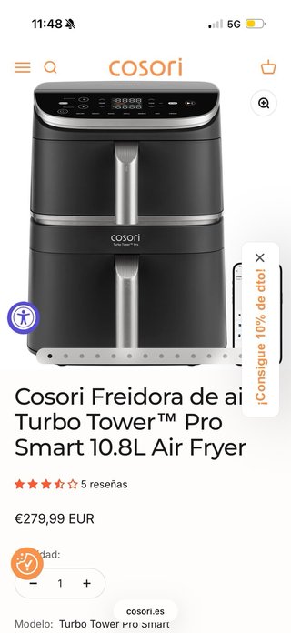 Freidora de Aire Doble Cosori