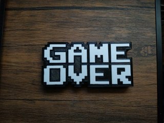 Letrero decorativo Game Over Pixelado