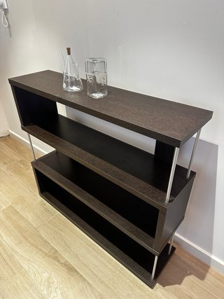 Estantería recibidor moderna madera y metal
