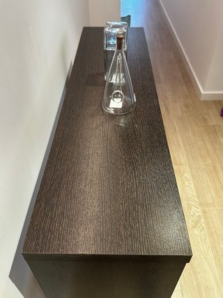 Estantería recibidor moderna madera y metal