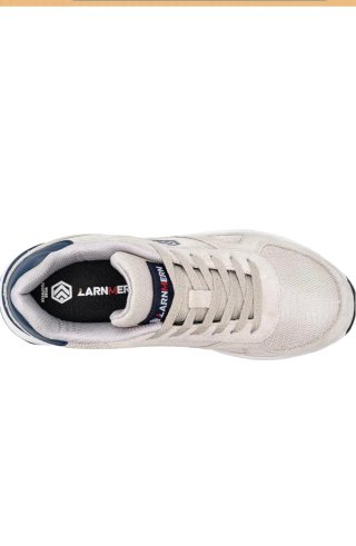 Zapatos de seguridad grises y azules