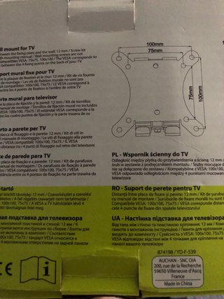 Soporte de pared para TV negro