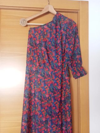 Vestido largo estampado floral