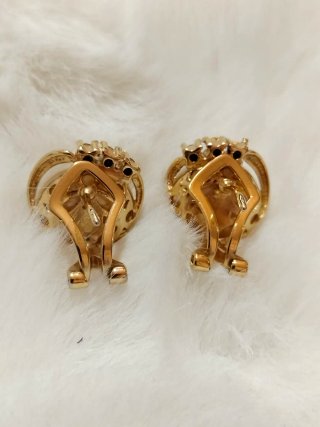 Pendientes perla dorados con circonitas